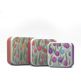 Keep your meals fresh and stylish with this charming Set of 3 Lunch Boxes,