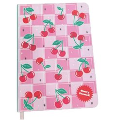 Capture your thoughts in style with the eco-friendly Cherries Recycled Paper A5 Scented Notebook 