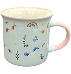 Sip in style with the Unicorn Magic Fine-rimmed Porcelain Mug