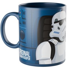 Sip in style with The Original Stormtrooper Gravity Gets Me Down Porcelain Mug