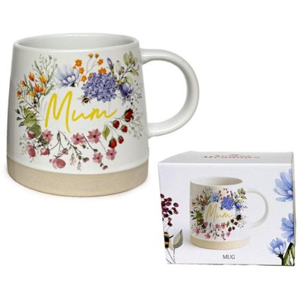 Nectar Meadows Mum Tapered Stoneware Mug, 13cm 