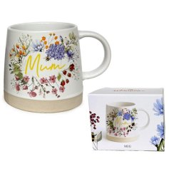 Sip in style with the Nectar Meadows Mum Tapered Stoneware Mug