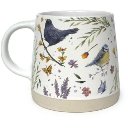 Jan Pashley Wings & Wildflowers Tapered Stoneware Mug, 13cm 