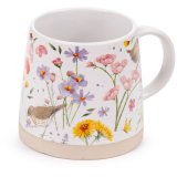 View Jan Pashley Wings & Wildflowers Tapered Stoneware Mug, 13cm Details Sip in style with the Jan Pashley Wings & Wildflowers Tapered Stoneware Mug