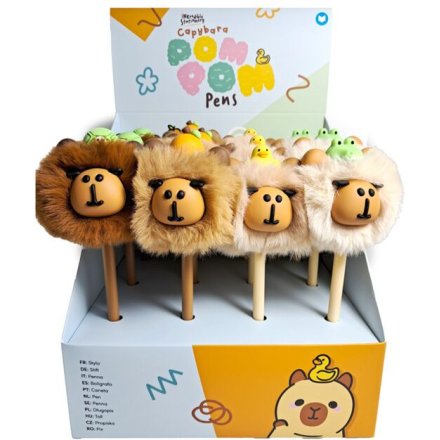Capybara Fine Tip Pom Pom Pen , 20.5cm 