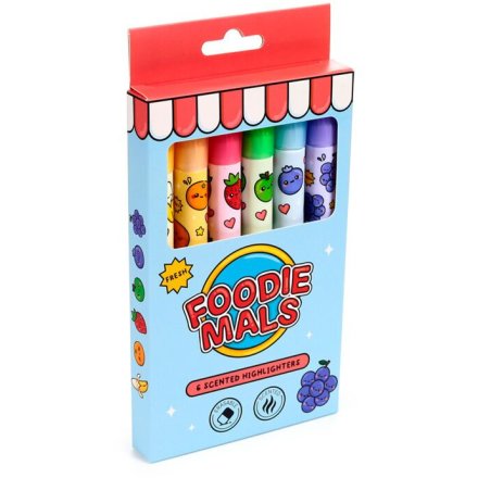 Brighten your notes with the Foodiemals Fruit Erasable Highlighter Set