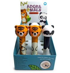 The Adoramals Wild Press Top Eraser with Topper combines playful animal charm 