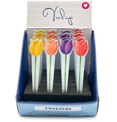 Stylish tweezers with a graceful tulip design