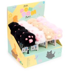 Add a playful twist to your notes with the Beans & Co Cats Fine Tip Pom Pom Pen