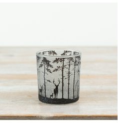 a frosted deer candle 