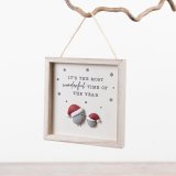 Celebrate the holidays with our delightful Wooden Frame: "Wonderful Time Of The Year."
