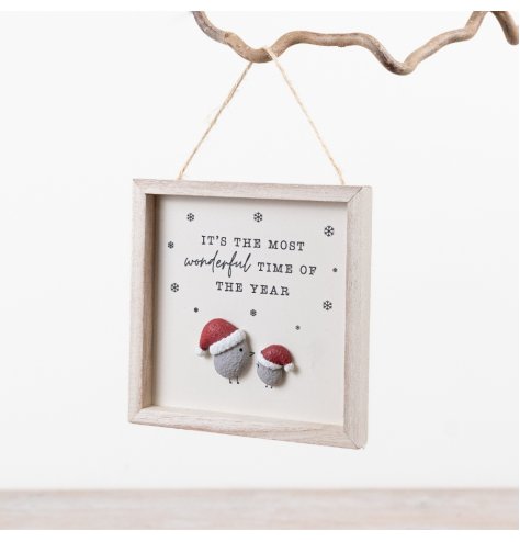 Celebrate the holidays with our delightful Wooden Frame: "Wonderful Time Of The Year."