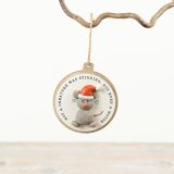 Bring charm to your holiday decor with this cozy, whimsical 3D hanging pebble sign.