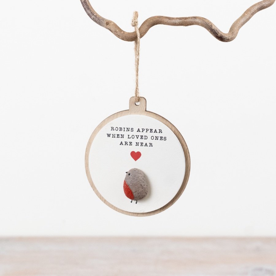 Bring nature indoors with this charming 3D hanging pebble sign for your home décor.