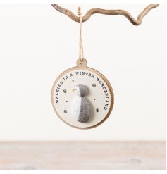 Add festive charm to your home with this 3D Hanging Penguin hanger