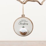 Celebrate the season with our festive 3D Hanging Pebble Sign!