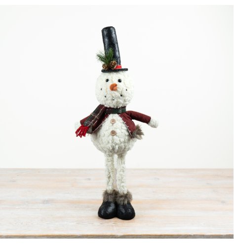 Bring festive cheer with this adorable standing snowman, perfect for winter displays.