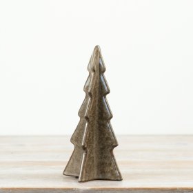 Brown Reactive Glaze Christmas Tree, 20cm