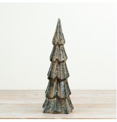 Add depth and texture to festive displays with this striking decorative Christmas tree ornament.