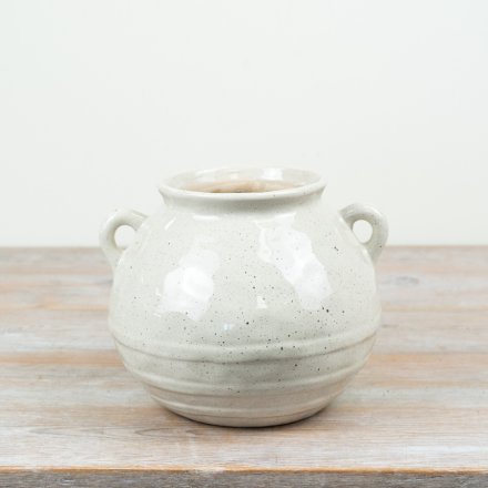 Round Vase with Handle, 23.5cm 
