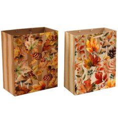 Celebrate the season with this charming  autumn print bag