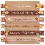 Celebrate autumn’s charm with these 25cm wooden plaques