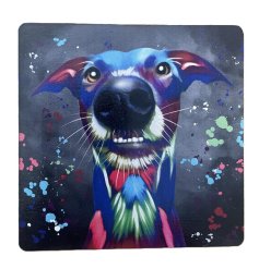 a charming dog themed coaster 