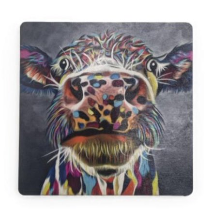 Posh Cow MDF Coaster, 10cm 