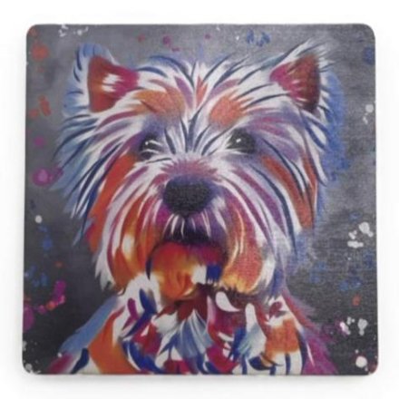 Westie MDF Coaster, 10cm 