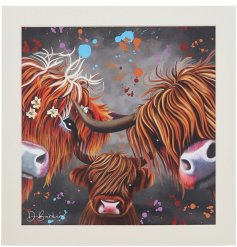 Add serene elegance to your space with the 30x30cm Aquamarine The Herd Print