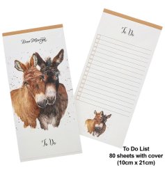 Charming donkey-themed to-do list, ideal for your fridge to keep tasks organized in style.