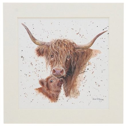 Harmony Coo Print Mounted, 20cm