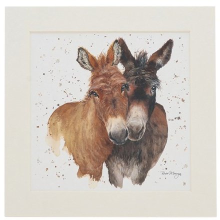 20cm D & D Donkeys Wall Art Print