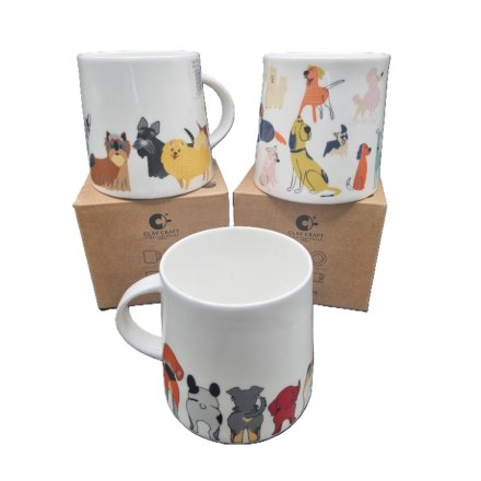 3/A Bone China Dog Mugs