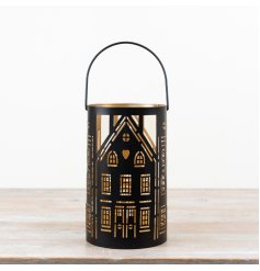 a stylish cut out house lantern 