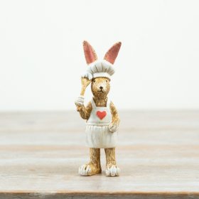 Brighten your kitchen with this charming 14cm Rabbit Chef ornament.