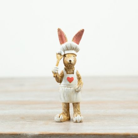 Jasper Rabbit Chef Ornament, 14cm 