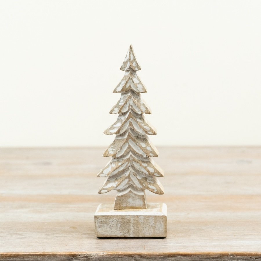 Minimalist wooden ornament shaped like a tree, perfect for any décor.