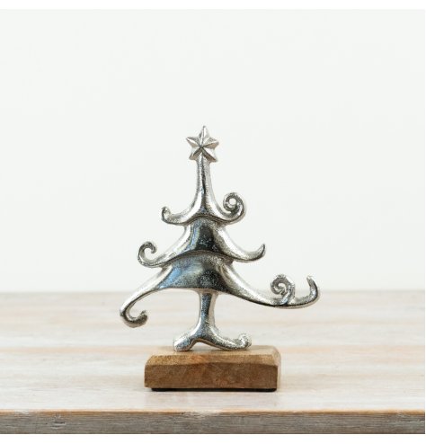Chic tree sculpture mounted on a sturdy base.