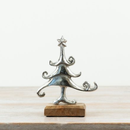 Chic tree sculpture mounted on a sturdy base.