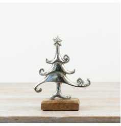 Elegant tree design mounted on a sturdy base.