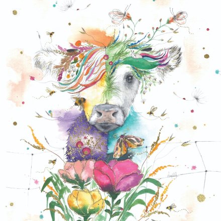 Katie Cow Foiled Greeting Card, 15cm 