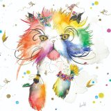 Brighten someone’s day with the Gio Cat Foiled Greeting Card from Love Lilly 