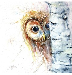 Peek A Woo Owl Card designed by Sandi Mower—cute and charming greeting card.