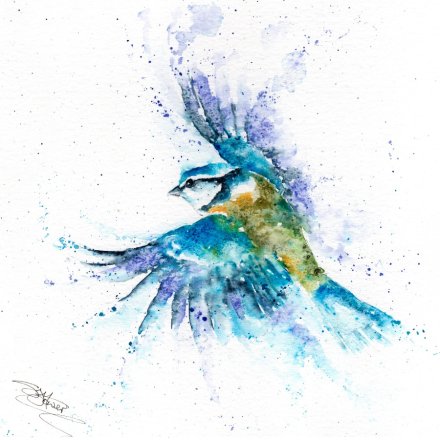 Bob The Bluetit Greeting Card, 15cm 