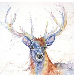 Illuminate moments with the Monarch Stag Greeting Card by Sandi Mower.