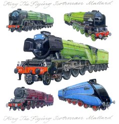 Classic train-themed greeting card with timeless charm.