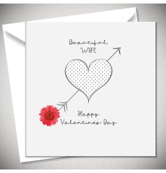 Surprise your lovely wife this Valentine’s Day with our sweet Red Daisy Greeting Card.