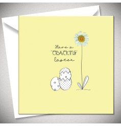 Welcome spring with the joyful Have A ‘Cracking’ Easter – Daisy Greeting Card!