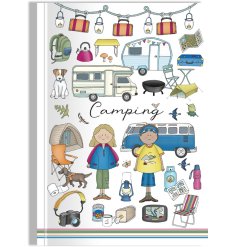 A delightful notebook inspired by camping adventures.